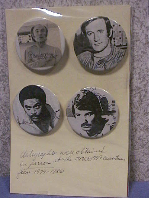 Autographed pin buttons